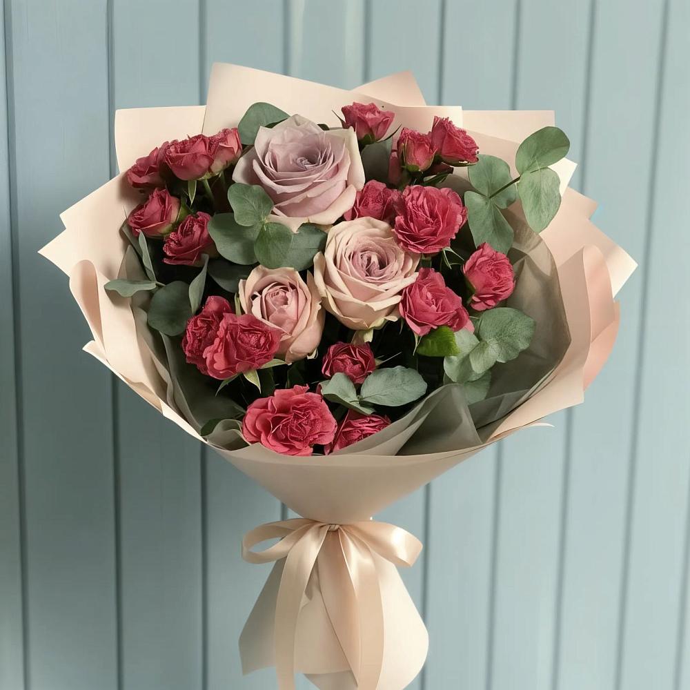 Букет цветов из: Гвоздики и Розы в Ленске