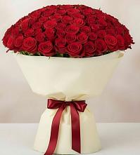 Букет 101 Красная роза Милано в Ленске