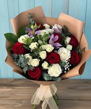 Букет цветов из:  Розы и Альстромерии #REPLACE_PRED# Ленске