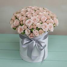 Цветочная композиция из Розы в шляпной коробке #REPLACE_PRED# Ленске