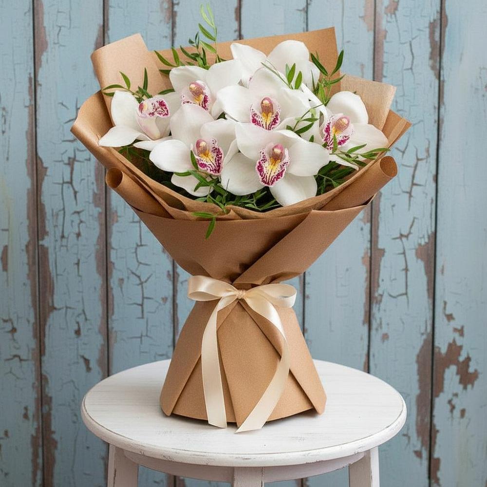 Букет цветов из: Орхидеи и Розы в Ленске