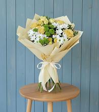 Букет цветов из:  Хризантемы и Розы #REPLACE_PRED# Ленске