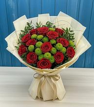 Букет цветов из:  Розы и Хризантемы #REPLACE_PRED# Ленске