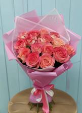 Букет 15 Розовых роз Равель в Ленске