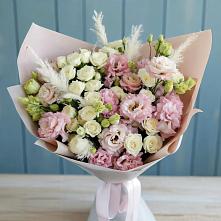 Букет цветов из:  Альстромерии и Розы #REPLACE_PRED# Ленске